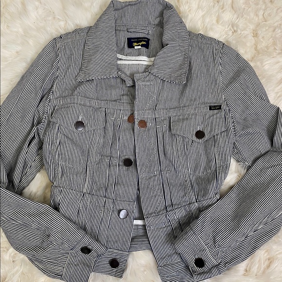 Marc Jacobs x Wrangler striped jean jacket medium - Picture 1 of 4